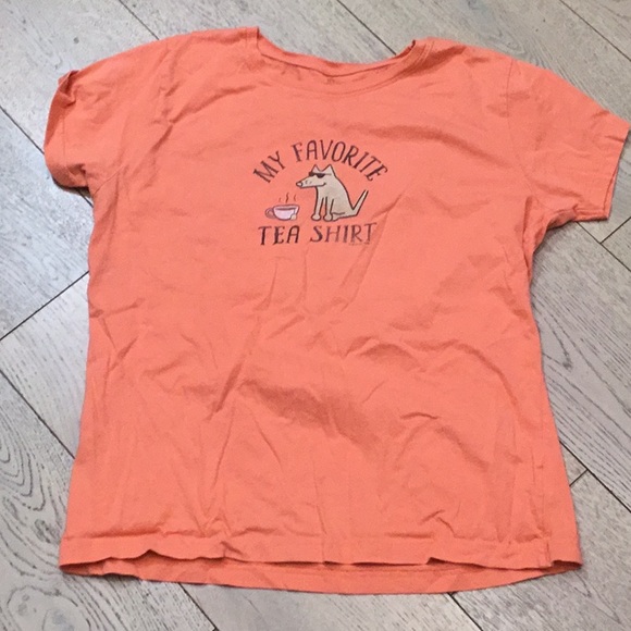 Teddy the Dog Other - Pets Woman’s Teddy the Dog orange “My favorite Tea shirt”. Large. Gently worn